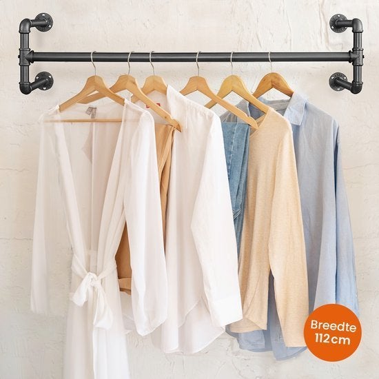 2 Goliving Industriële Kledingstang - 112 cm - Zwart, Kleding | Dames, Ophalen, Zo goed als nieuw