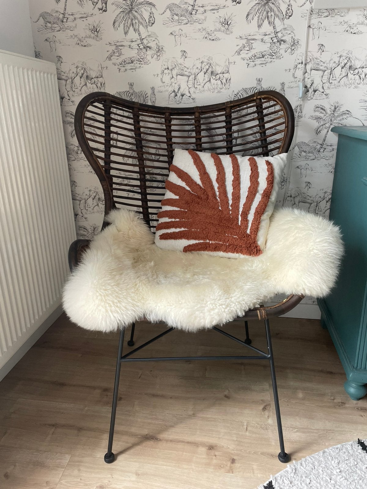 Stoel, fauteuil Jasmine van Leen Bakker, rotan stoel, Ophalen, Gebruikt, Minder dan 75 cm, Riet of Rotan