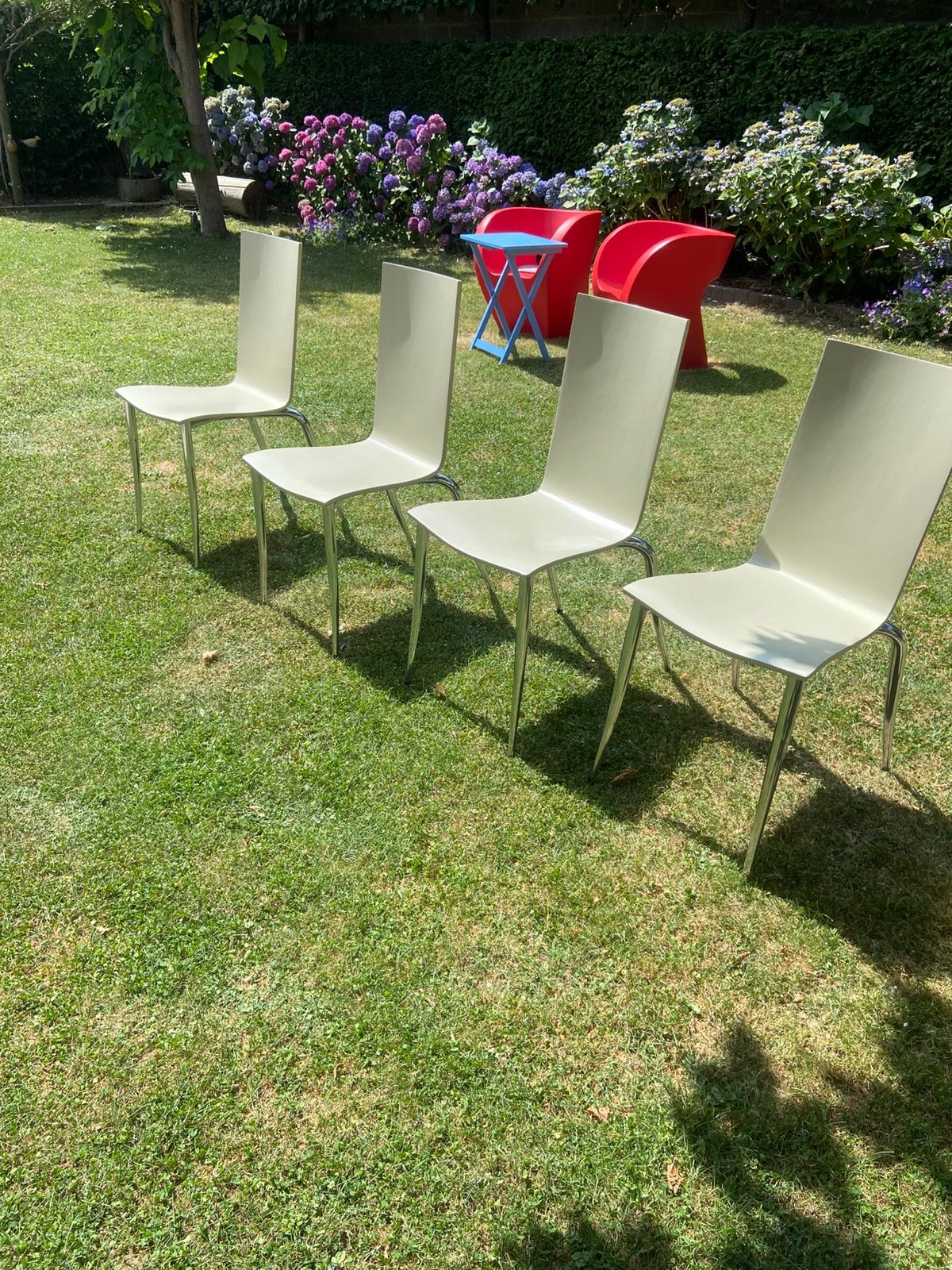 4 creme kleurige Philippe Starck eetkamer stoelen Olli Tango, Huis en Inrichting, Ophalen, Zo goed als nieuw, Overige kleuren