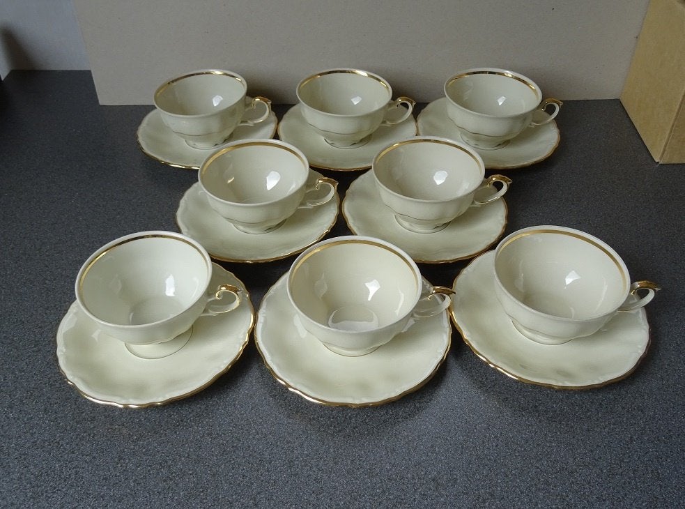 Antiek theeservies, 8 delig, Antiek en Kunst, Antiek | Servies compleet, Ophalen of Verzenden