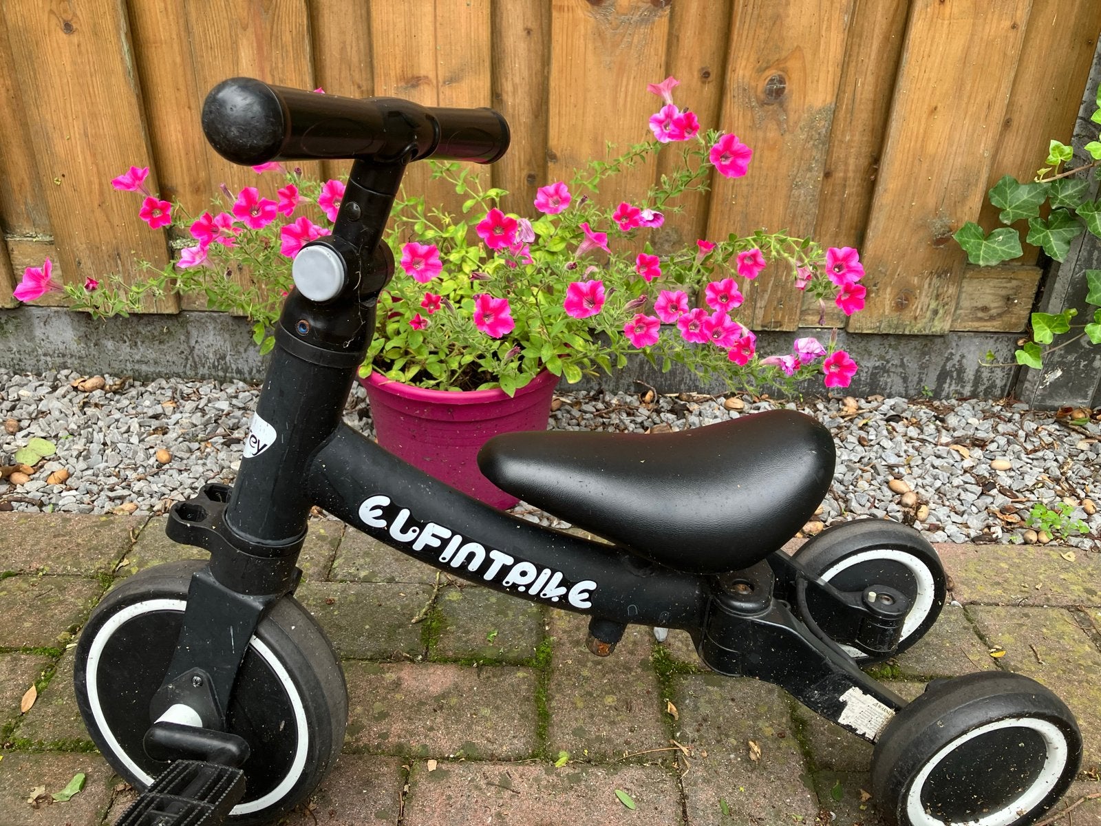 Elfin Trike 3-in-1 loopfiets/driewieler - Zwart, Ophalen of Verzenden, Gebruikt, Minder dan 16 inch