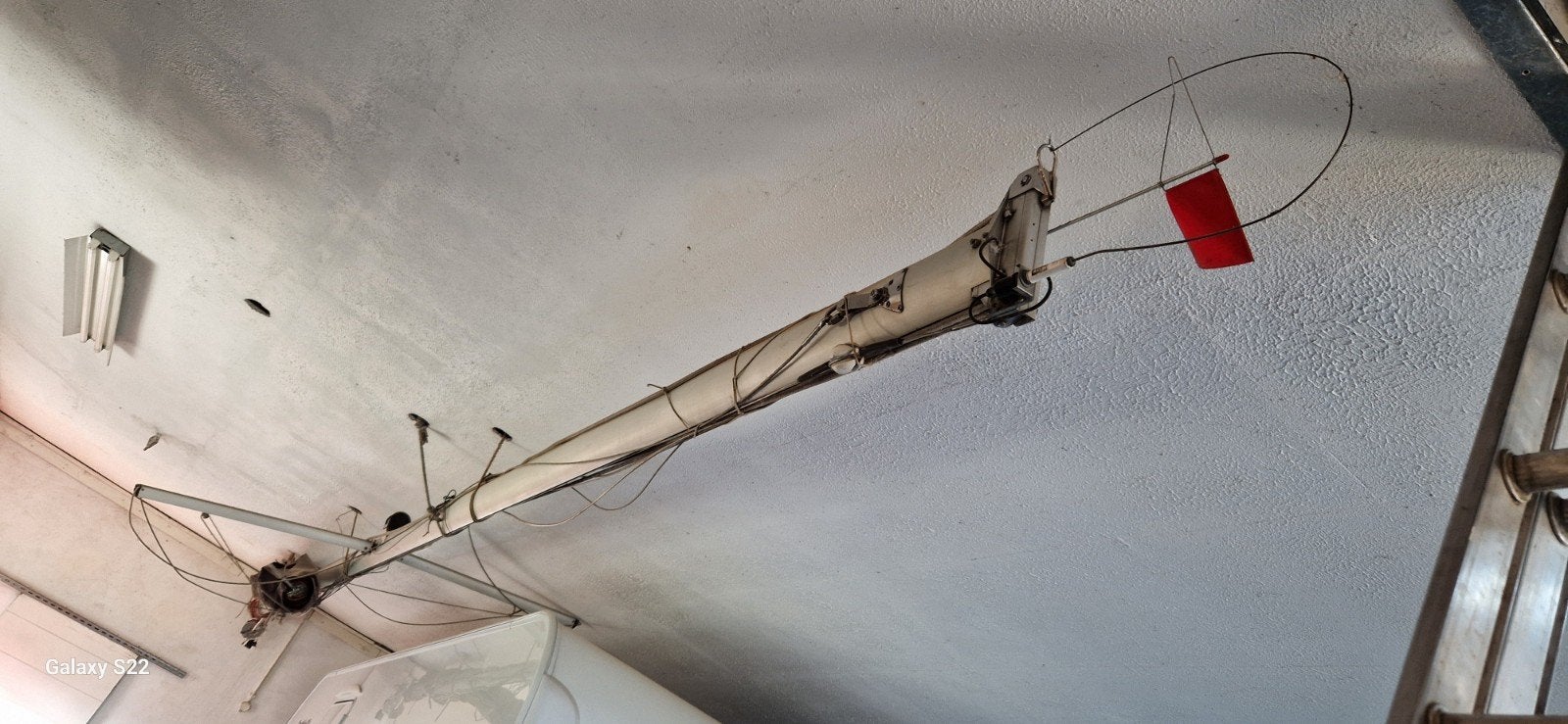 Aluminium mast met rolgiek, rolgenua, zeilen en schoten, Ophalen, Gebruikt, Zeilboot
