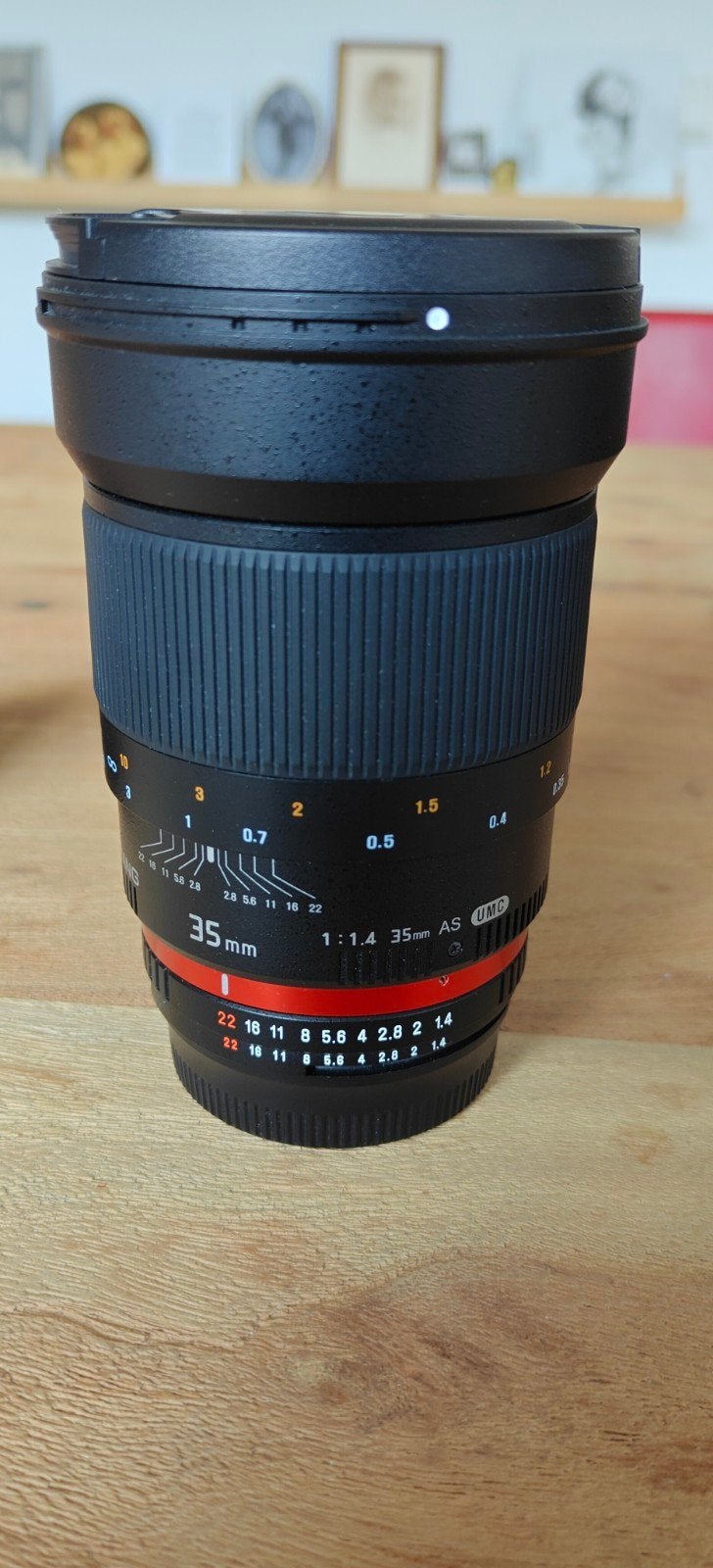 Samyang ED AS  UMC 35mm F1.4 Nikon fx, Audio, Tv en Foto, Fotografie | Lenzen en Objectieven, Ophalen of Verzenden, Zo goed als nieuw