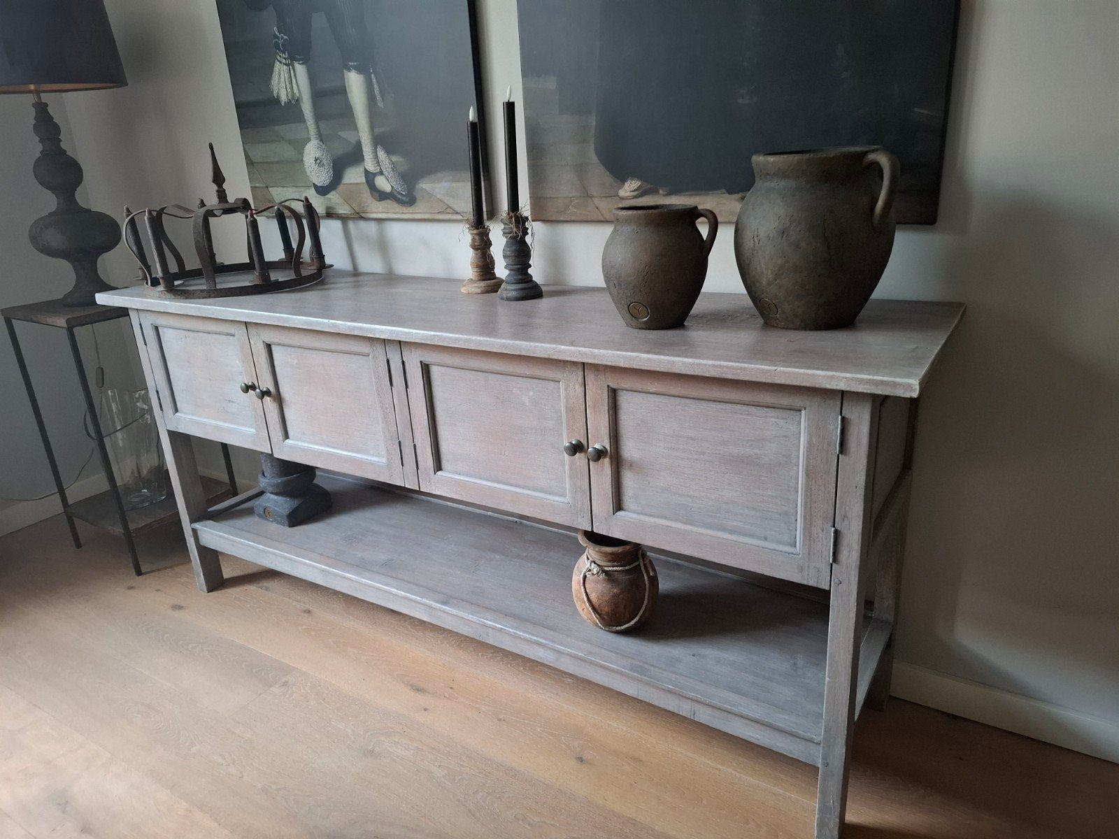 Prachtig dressoir/sidetable met sobere robuuste uitstraling, Ophalen, Gebruikt, Rechthoekig