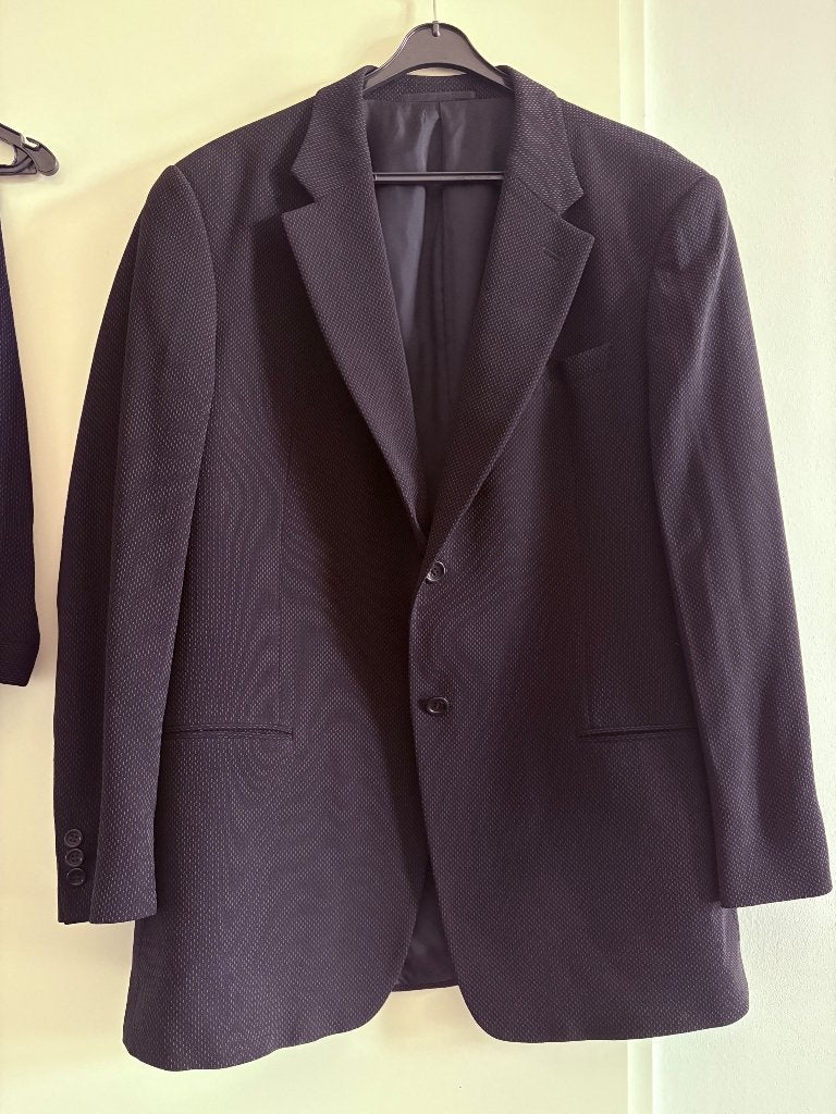 Armani kostuum blauw maat 56, Ophalen, Armani, Blauw, Maat 56/58 (XL)