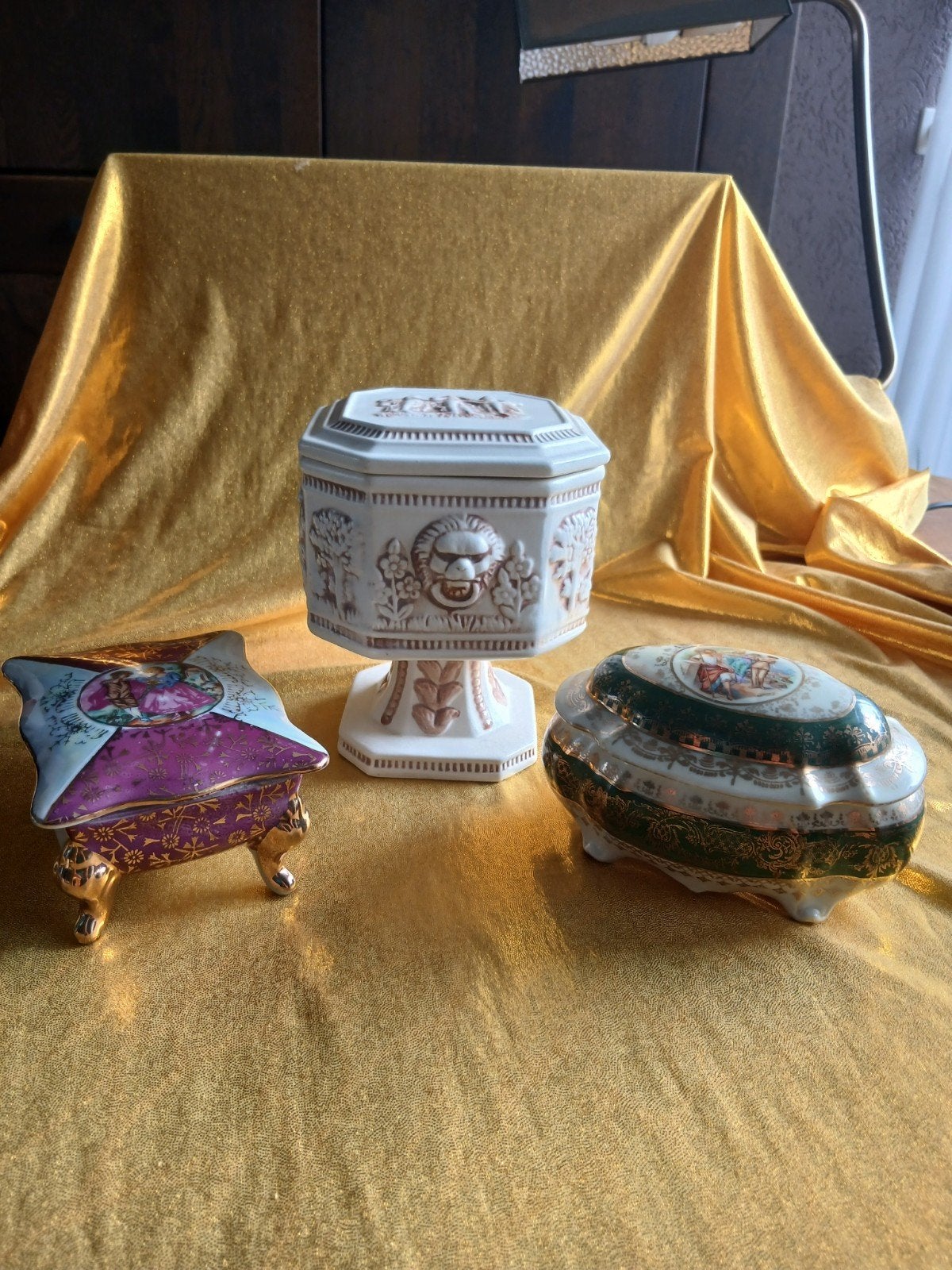 porseleinen doosjes vintage, Ophalen of Verzenden