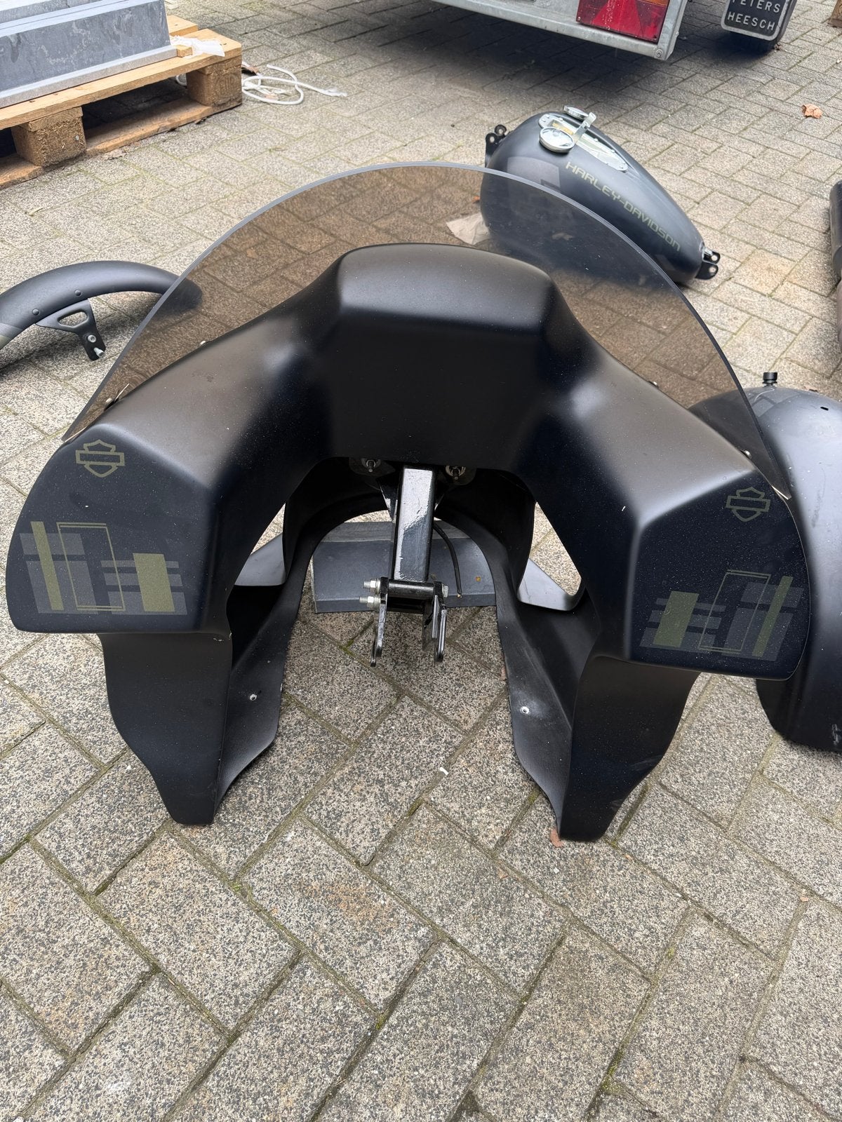 Harley-Davidson kuip met windscherm en koplamp lowrider s, Ophalen, Gebruikt