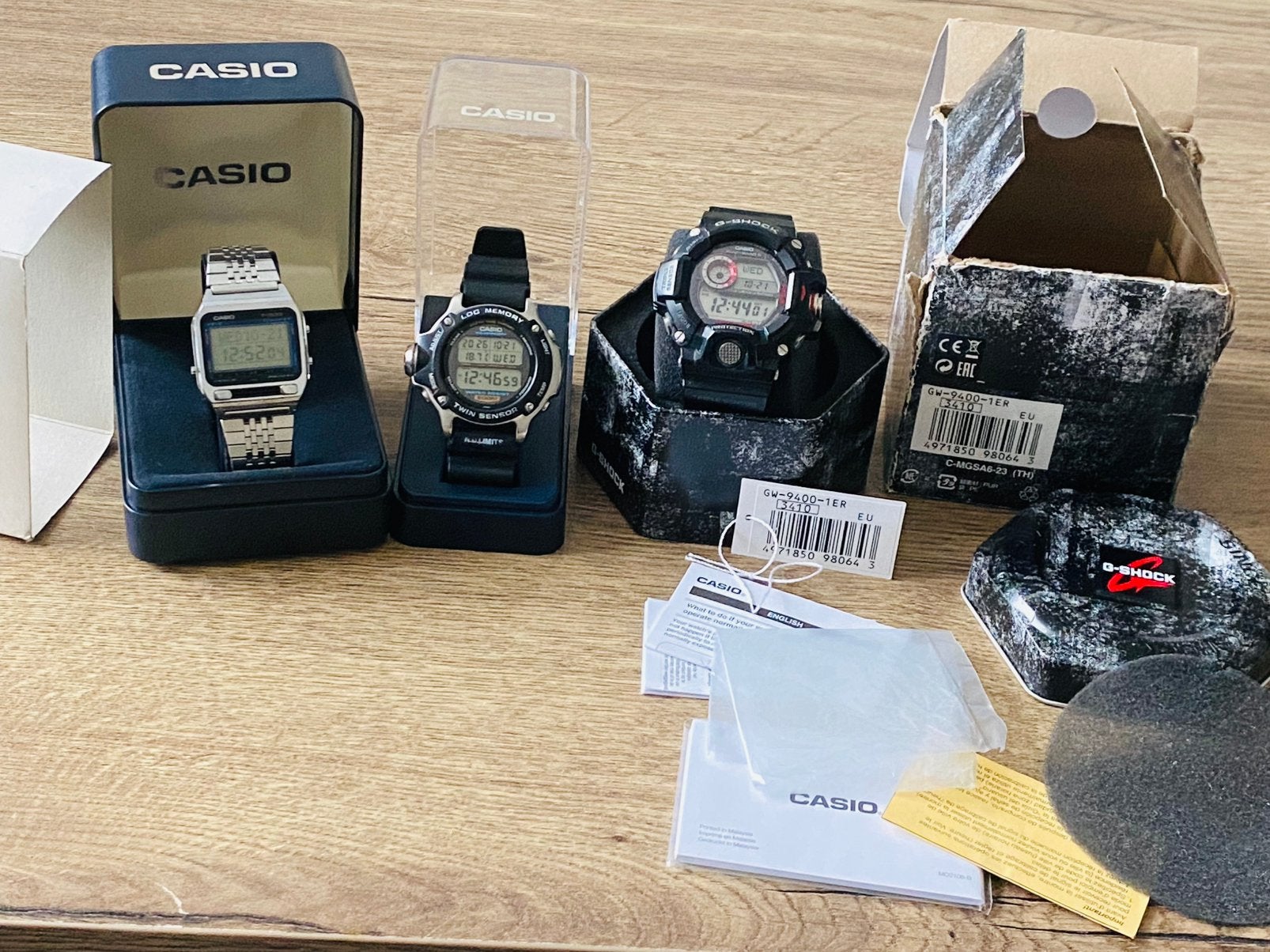 Casio Twin Sensor/Casio T-1500/G-Shock Gw-9400, Casio, Staal, Overige materialen, Ophalen of Verzenden