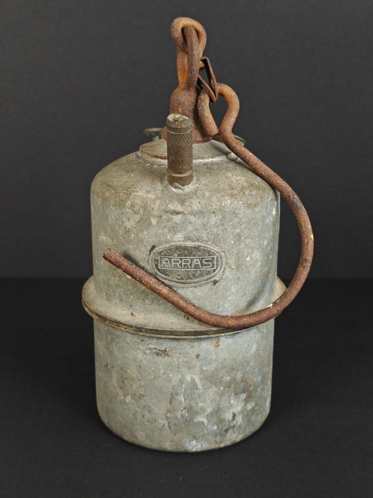 Antieke Franse mijnlamp, carbid lamp. Arras, Ophalen of Verzenden
