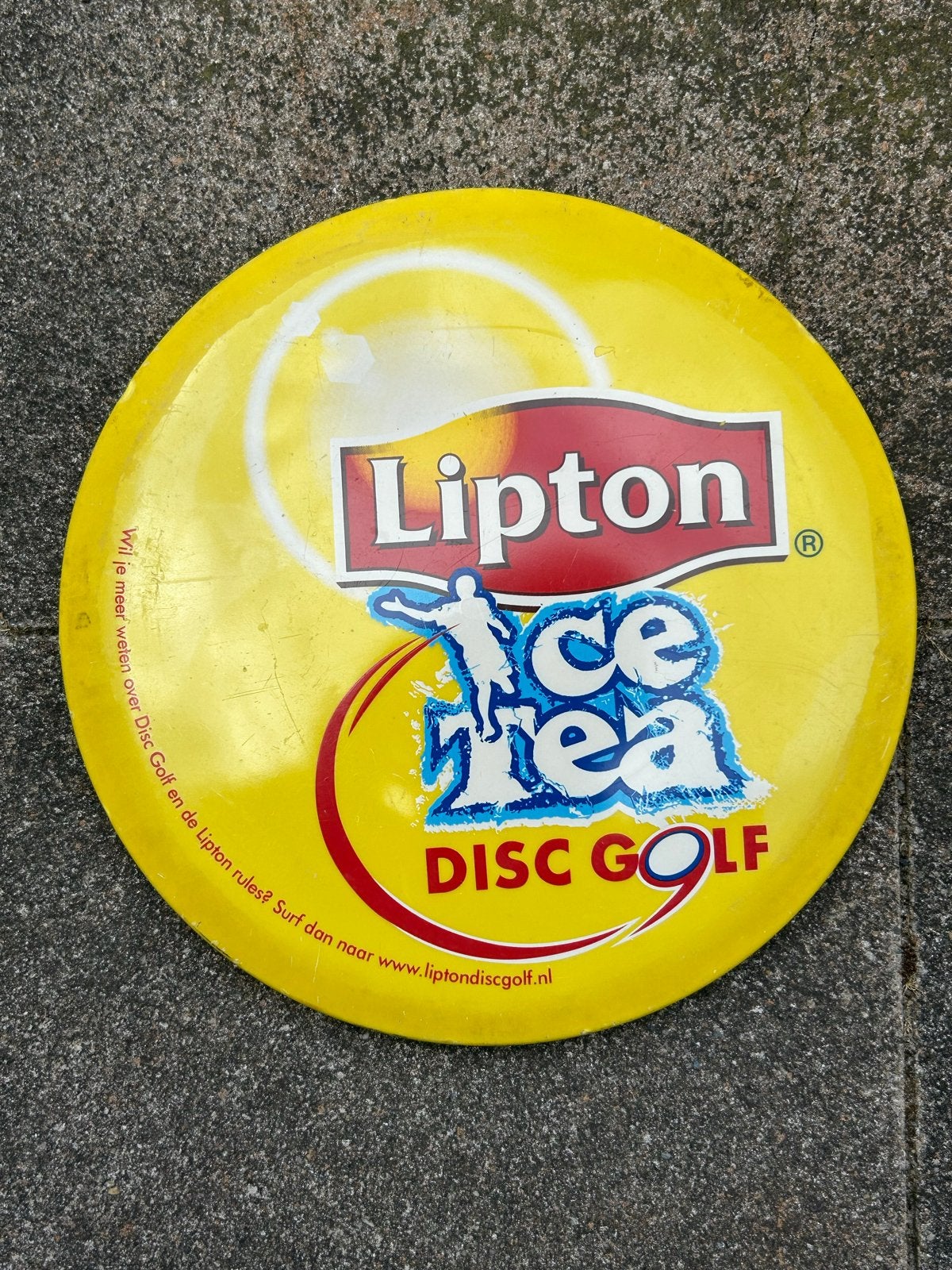 Lipton Ice Tea Disc Golf Frisbee - Geel, Ophalen of Verzenden, Gebruikt