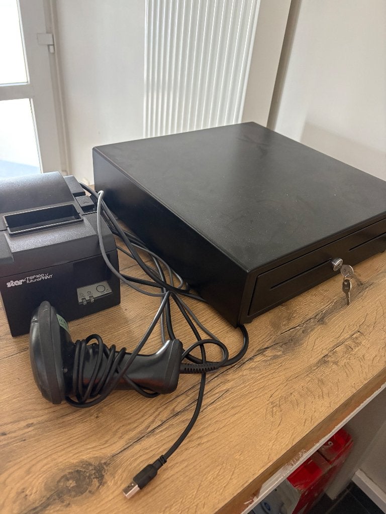 Kassasysteem met kassalade, bonprinter en barcodescanner, Ophalen, Zo goed als nieuw, Windows, Barcodescanner