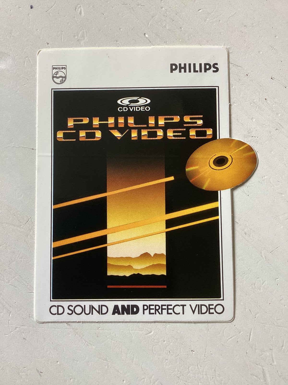 Sticker Philips CD Video, Verzamelen, Stickers, Verzenden, Zo goed als nieuw, Merk