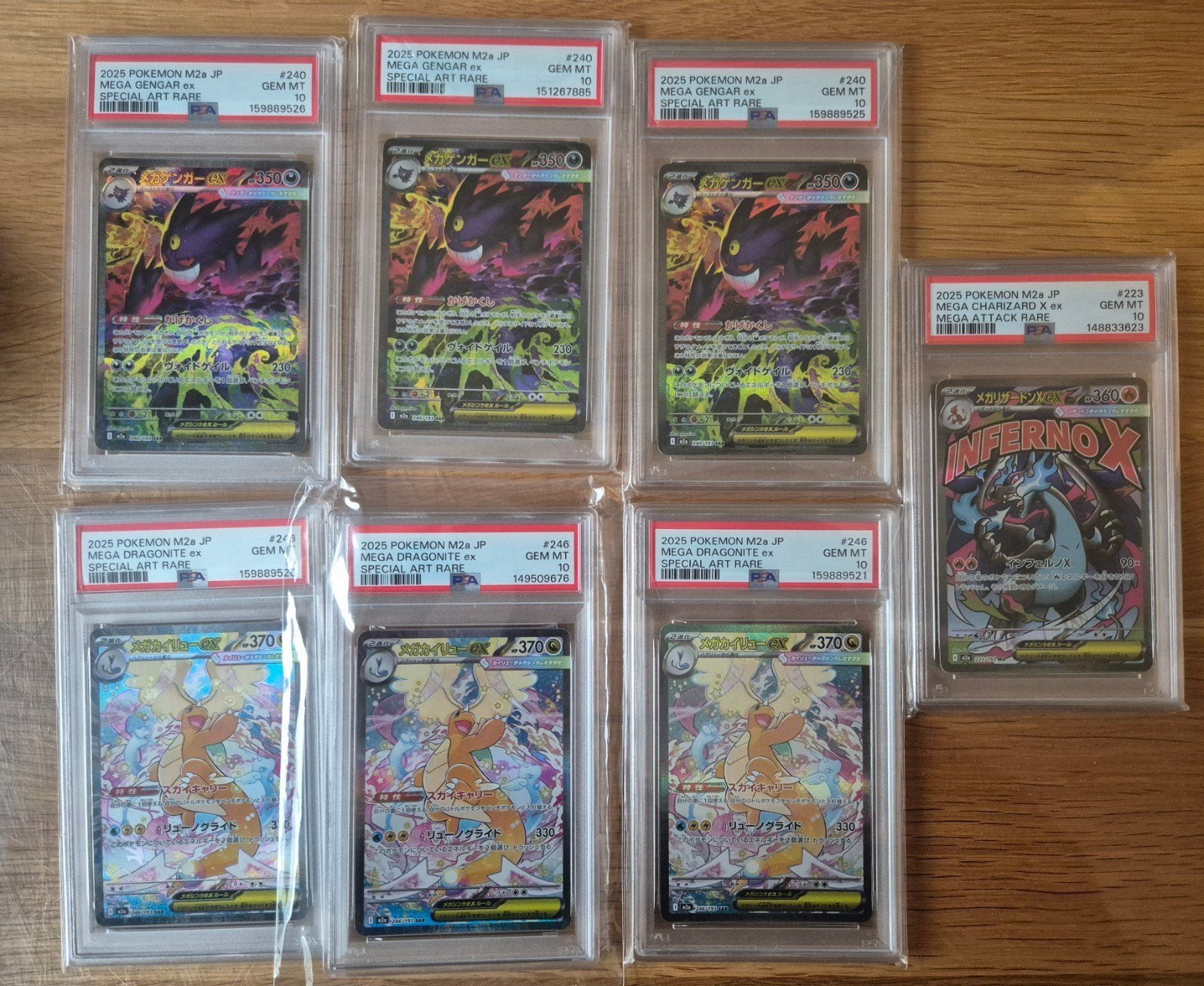 Gengar ex psa 10 dragonite ex psa 10, Ophalen of Verzenden, Zo goed als nieuw