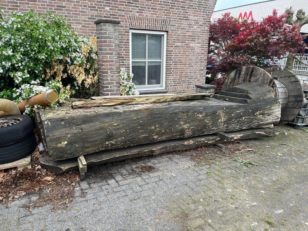 Grote Eiken Boomstam - 350cm lang, 100cm diameter, Ophalen, Gebruikt, Eiken, Overige typen