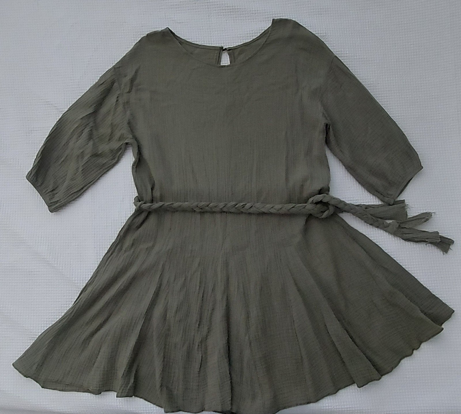 Leuke khaki hydrofiel jurk met ceintuur, Kleding | Dames, Ophalen of Verzenden