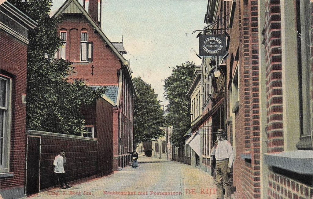 703-150-019 Rechtestraat met Postkantoor De Rijp, Verzenden, Voor 1920, Noord-Holland