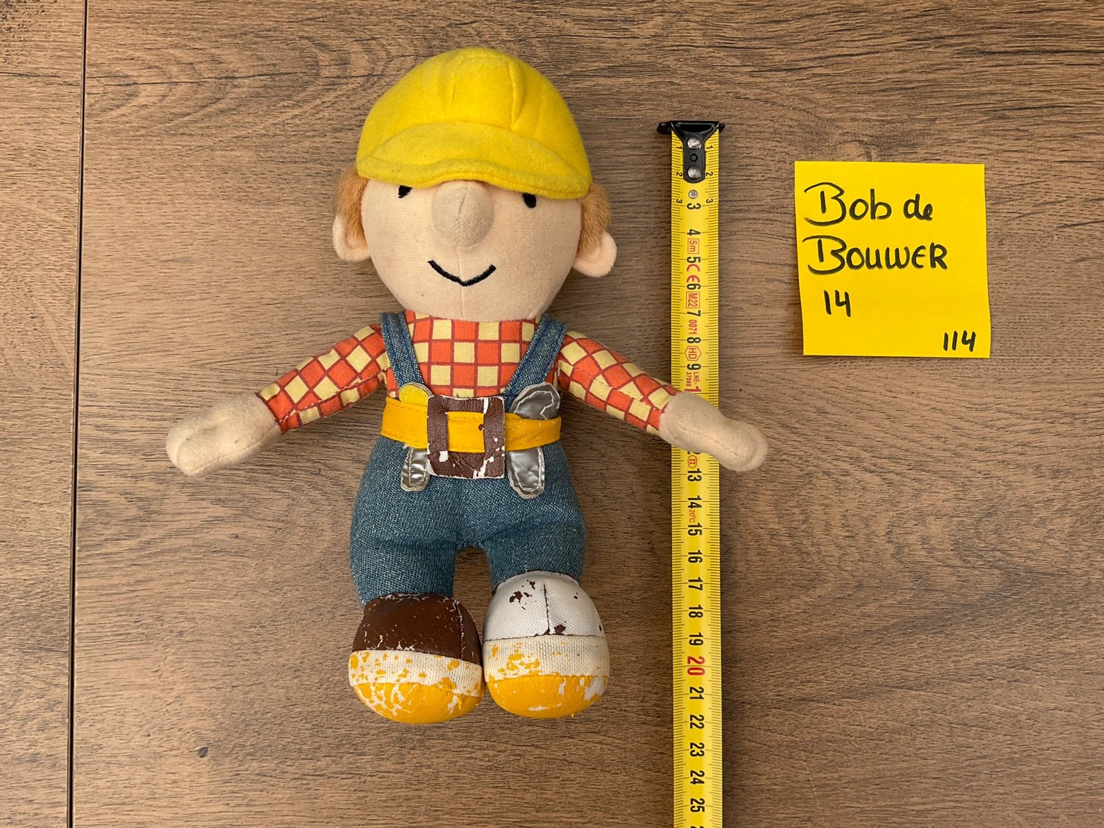 Gebruikte, Bob de Bouwer knuffel pluche pop ca 20cm, Ophalen, Gebruikt, Beeldje of Figuurtje