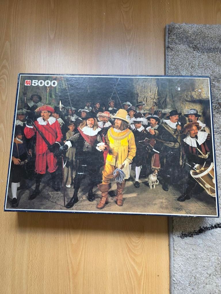 Legpuzzel De Nachtwacht 5000 stukjes, Ophalen of Verzenden, Meer dan 1500 stukjes, Gebruikt, Legpuzzel