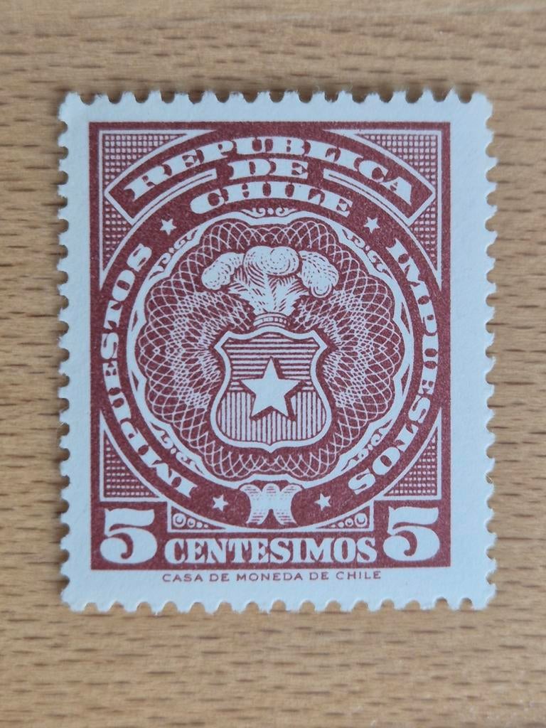 Chili 1967 fiscale zegel, Ophalen of Verzenden, Postfris, Zuid-Amerika