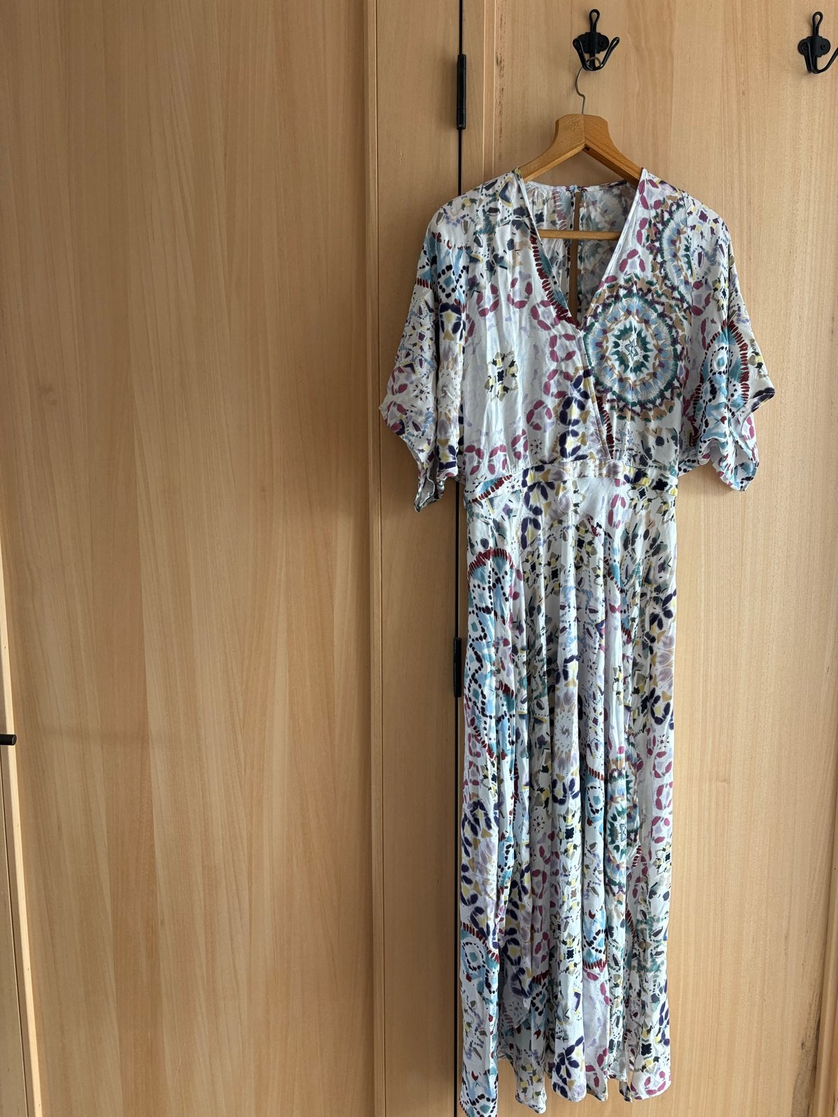 Ba&sh Perle Maxi Jurk - Maat L, Kleding | Dames, Jurken, Meerkleurig, Maat 42/44 (L), Ophalen of Verzenden, Zo goed als nieuw