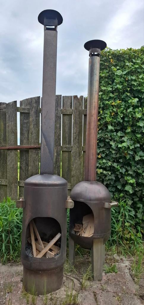 Terras houtkachel RVS, Tuin en Terras, Tuinhaarden, Ophalen