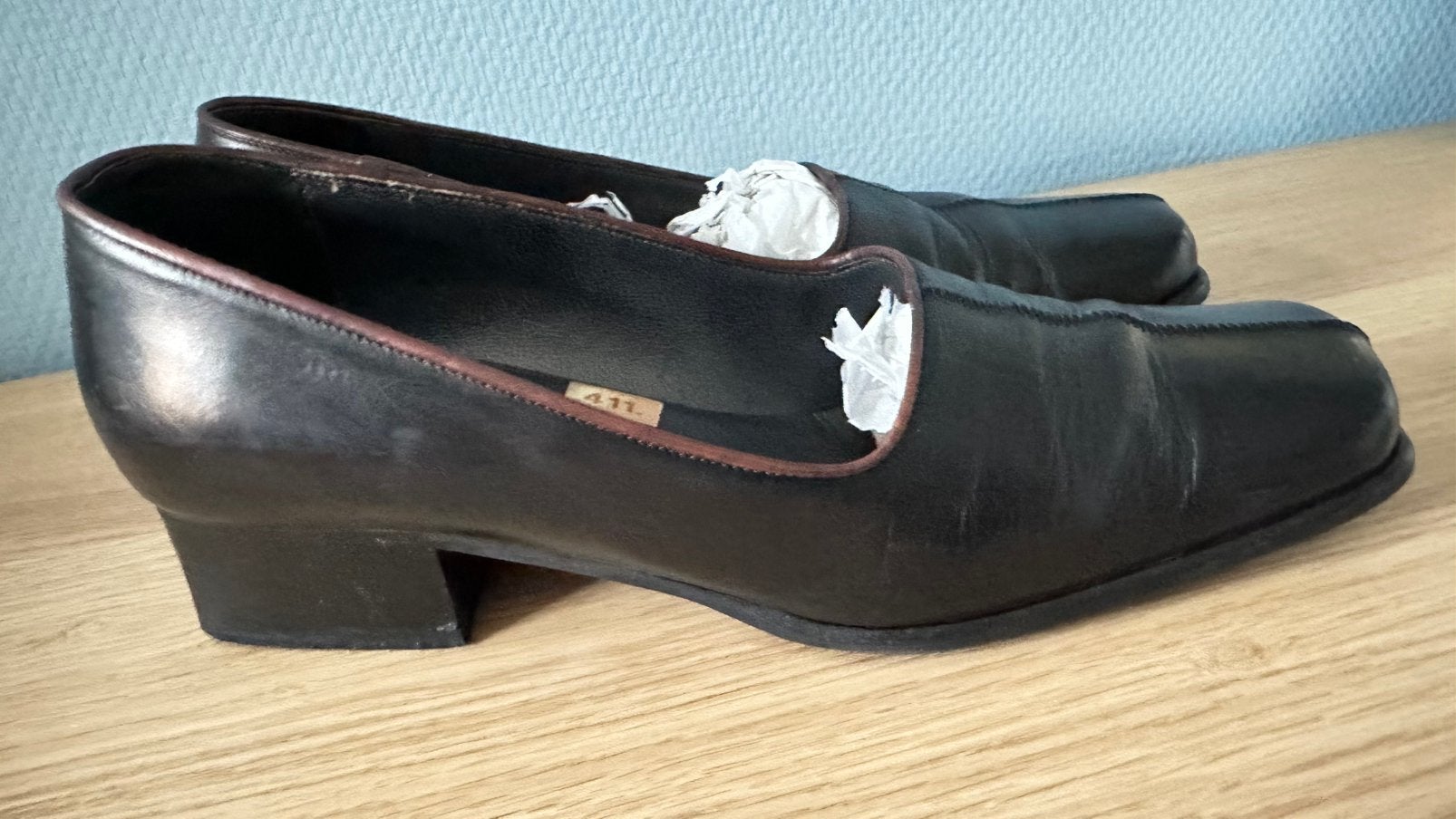 Als nieuw maat 39 prachtige leren schoenen Bladelli 1x gedra, Schoenen met lage hakken, Zwart, Ophalen of Verzenden, Zo goed als nieuw
