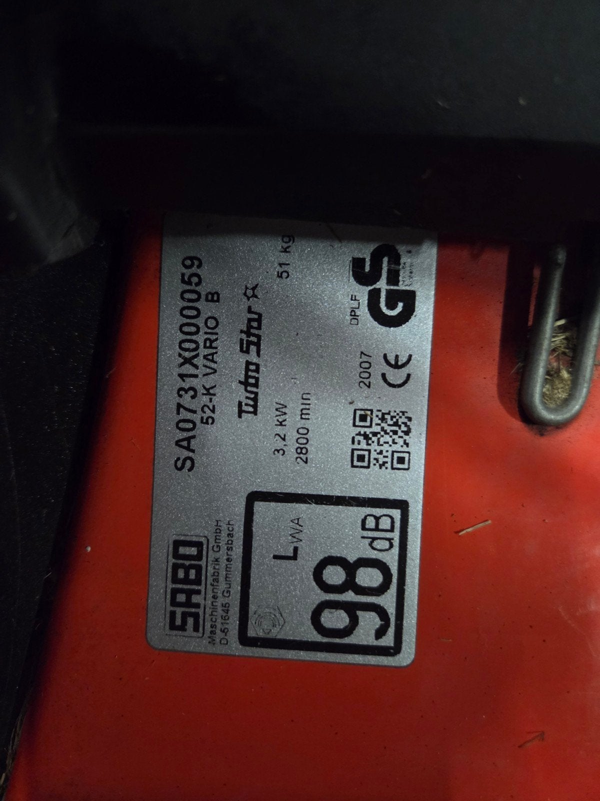Sabo 52 K Vario B Benzine Grasmaaier met Opvang, Gebruikt, Opvangbak, Benzine-grasmaaier, 50 cm of meer