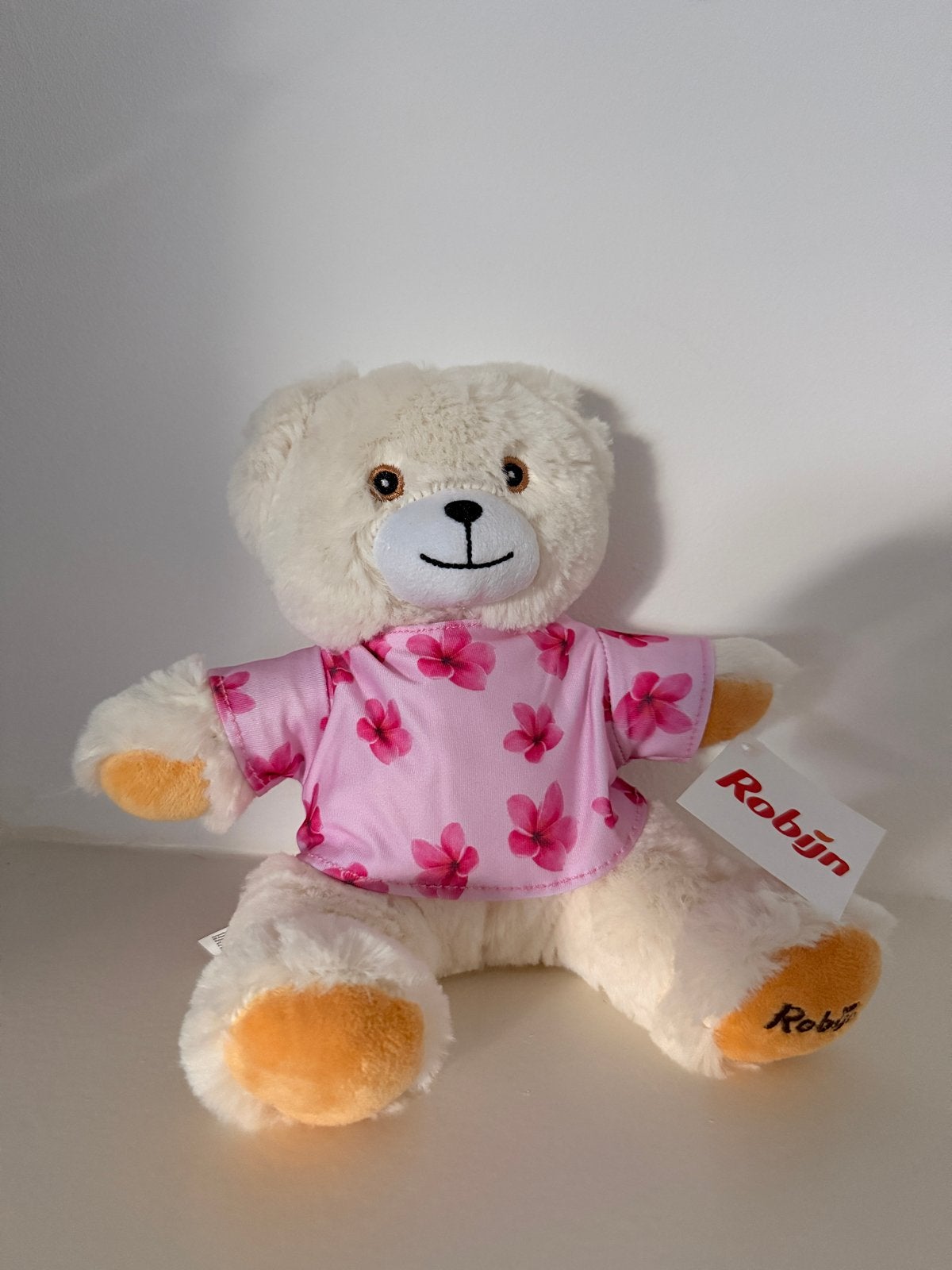 Robijn Knuffelbeer met Roze Bloemen T-shirt, Overige merken, Beer, Nieuw, Ophalen of Verzenden
