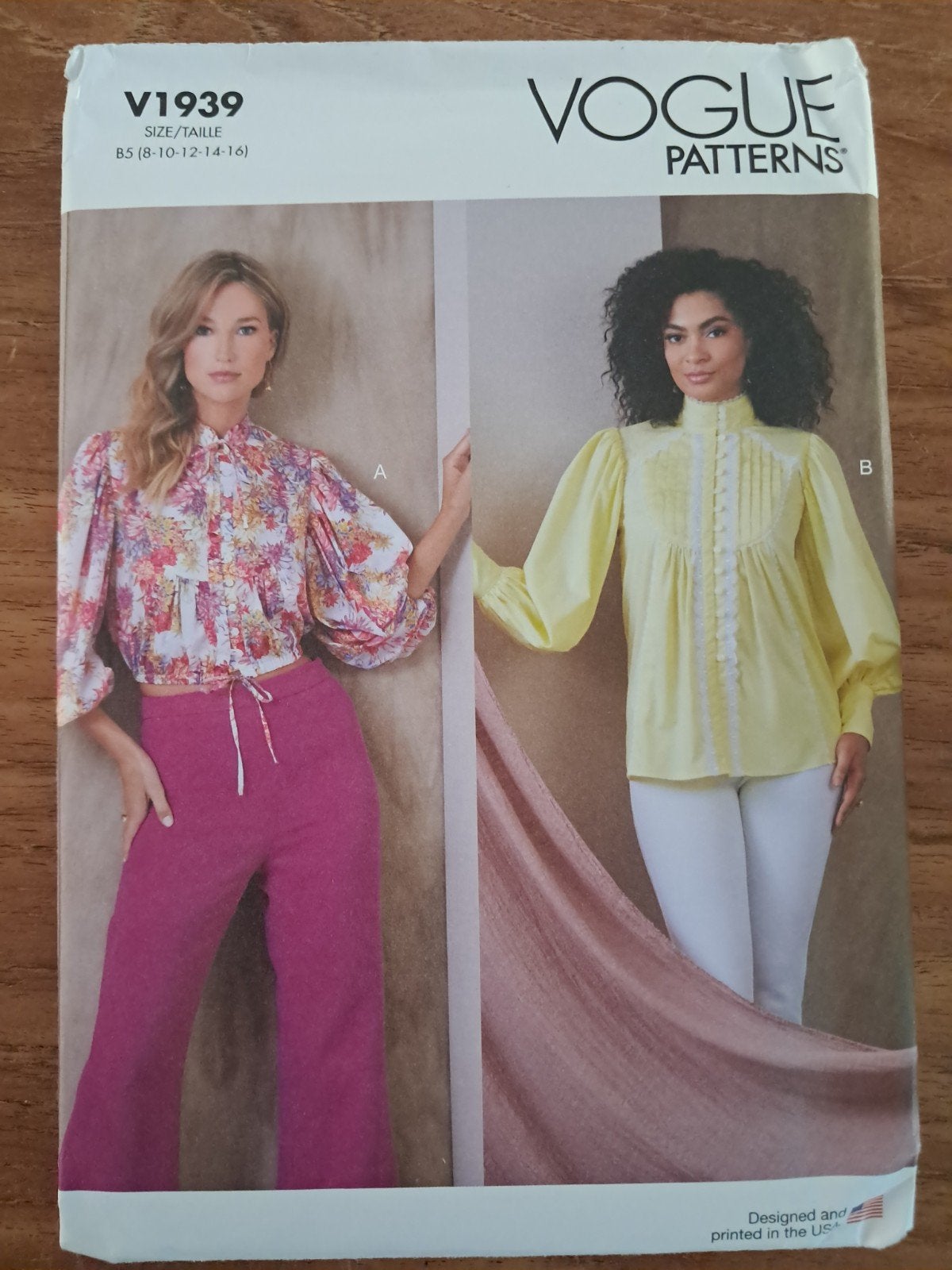 Vogue 1939 naaipatroon voor 2 soorten blouses, Hobby en Vrije tijd, Ophalen of Verzenden, Nieuw, Vrouw, Overige merken