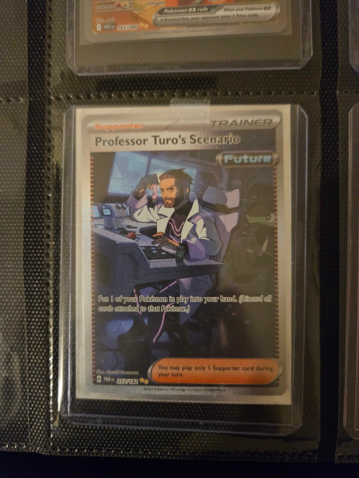 Pokemon Professor's Turo's Scenario 257/182 Paradox Rift, Ophalen of Verzenden, Zo goed als nieuw, Losse kaart, Foil