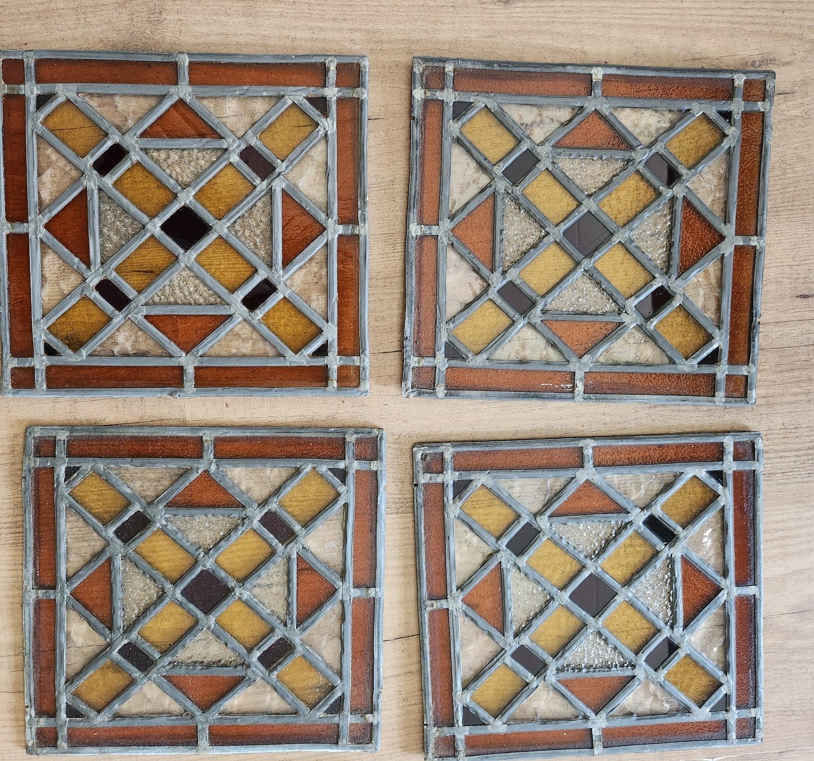 Glas in lood raampjes, Doe-het-zelf en Verbouw, Glas en Ramen, Gebruikt, Minder dan 80 cm, Overige typen, Ophalen of Verzenden