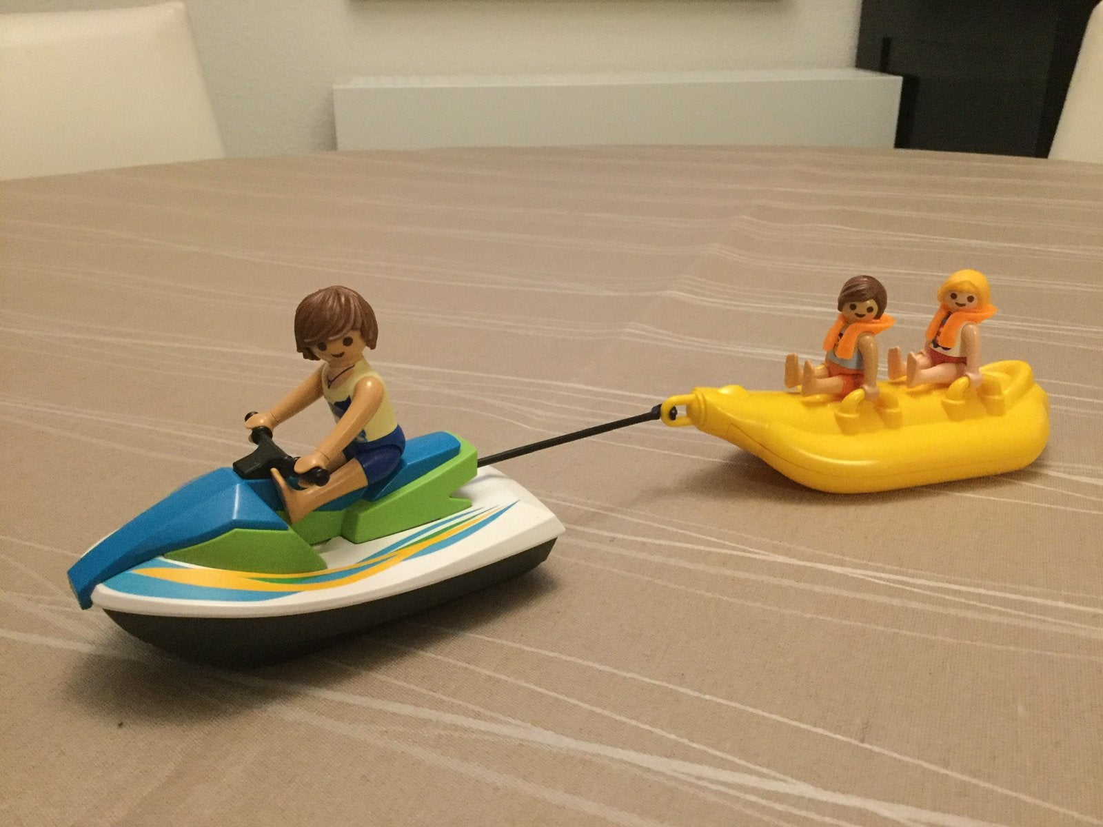 Playmobil jetski met bananen boot 6980, Ophalen of Verzenden, Zo goed als nieuw