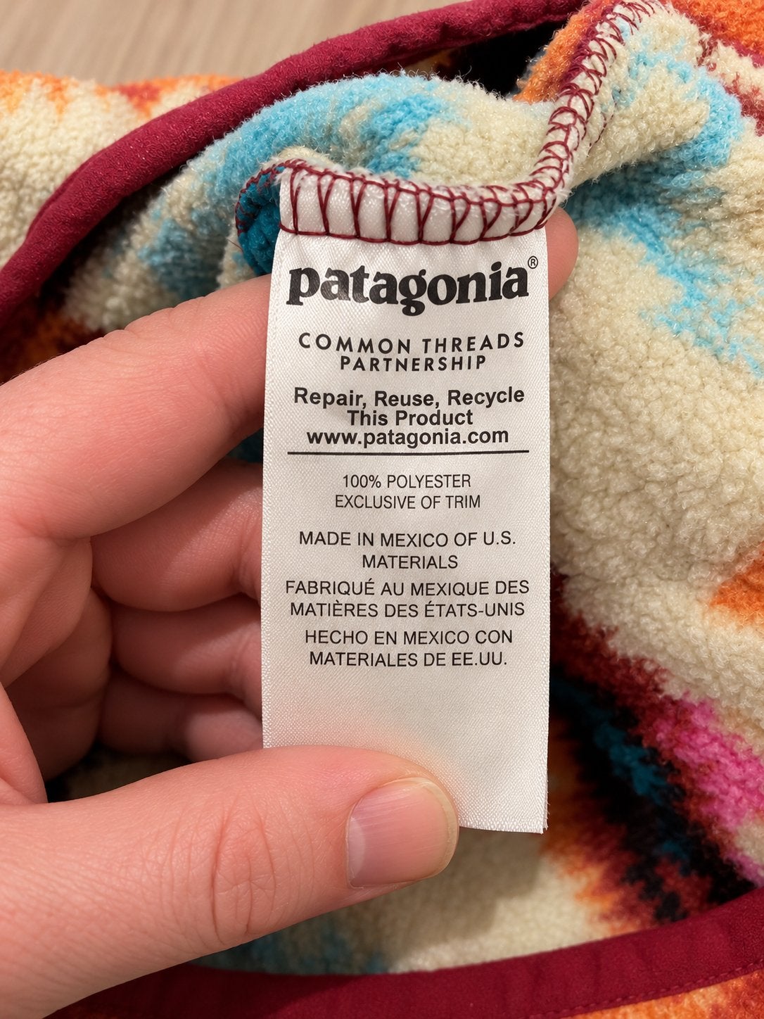 Patagonia Synchilla Snap-T Fleece XXS - Aztec Print, Patagonia Europe Coöperatief U.A., Directsales.europe@patagonia.com, Zo goed als nieuw
