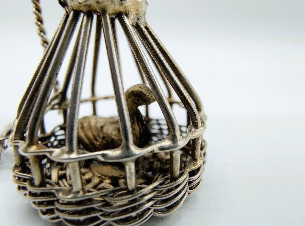 Zilveren miniatuur eendenkooi A.F. Westerwaal A'dam ca. 1910, Verzenden
