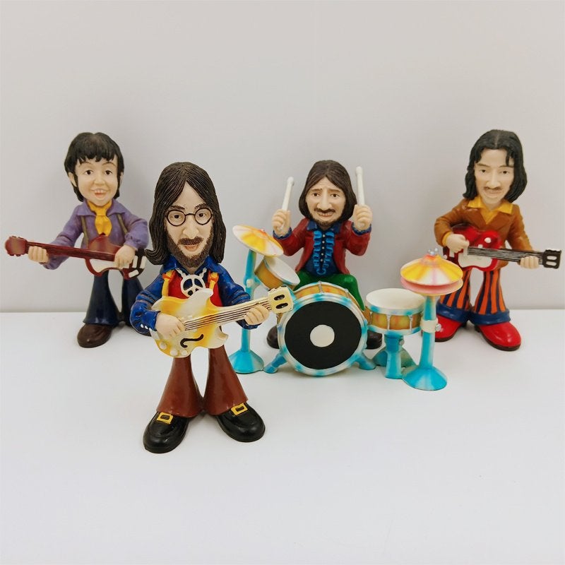 The Beatles Fab Four Vintage Set, Ophalen of Verzenden, Zo goed als nieuw, Pop, Beeldje of Miniatuur