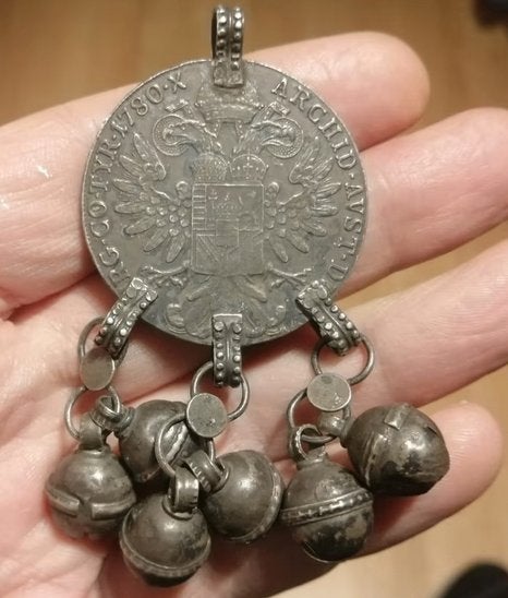 Maria Theresa thaler sieraad berber hanger zilver, Verzenden, Zilver, Hanger