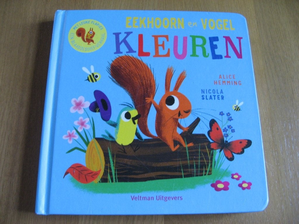 baby/ peuterboek :Eekhoorn en Vogel :Kleuren, Ophalen of Verzenden, Alice Hemming en Nicola Slater, Uitklap-, Voel- of Ontdekboek