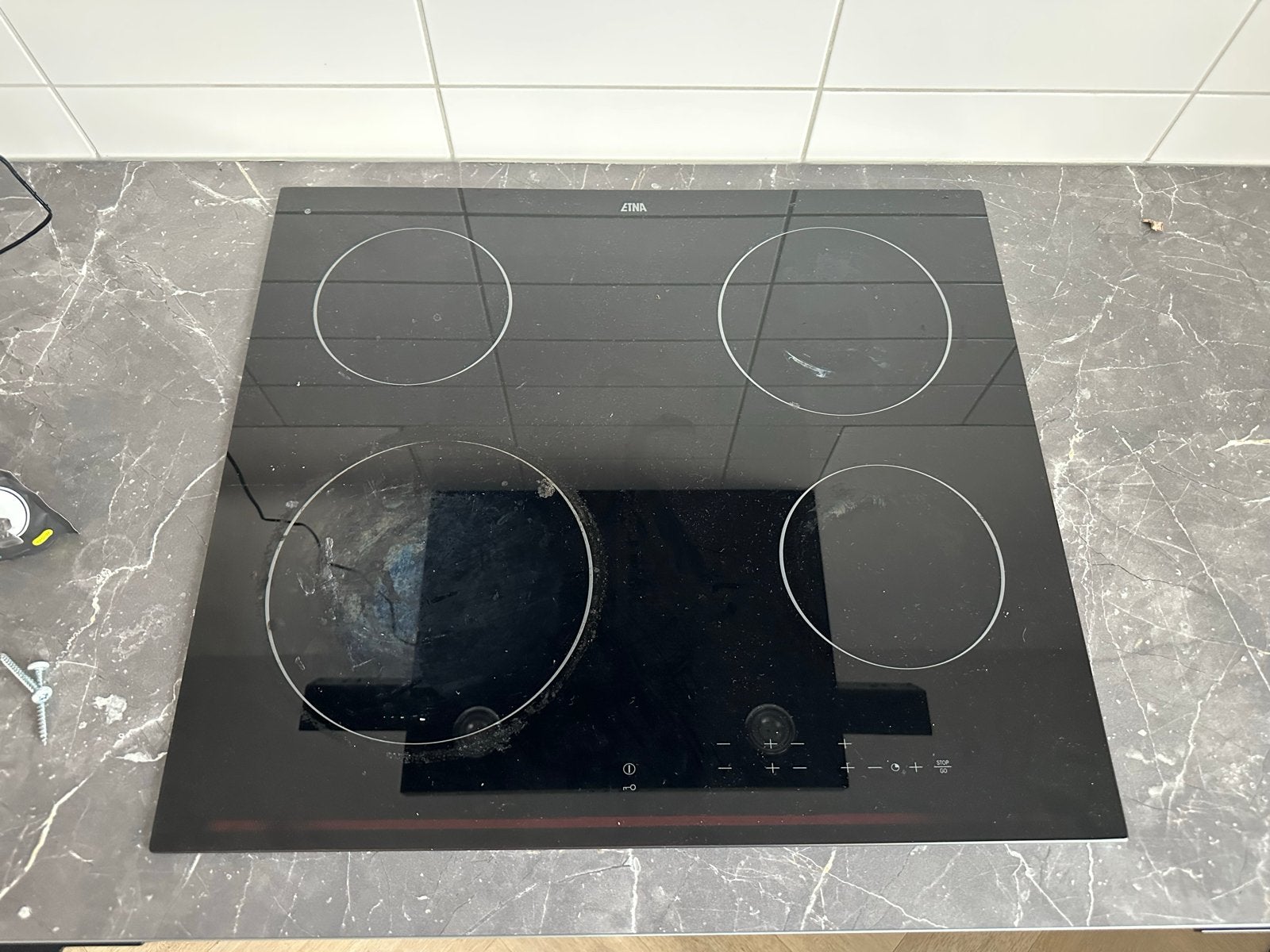 ETNA Inbouw Keramische Kookplaat - 4 Kookzones, Witgoed en Apparatuur, Kookplaten, Ophalen, Gebruikt, Keramisch, 4 kookzones