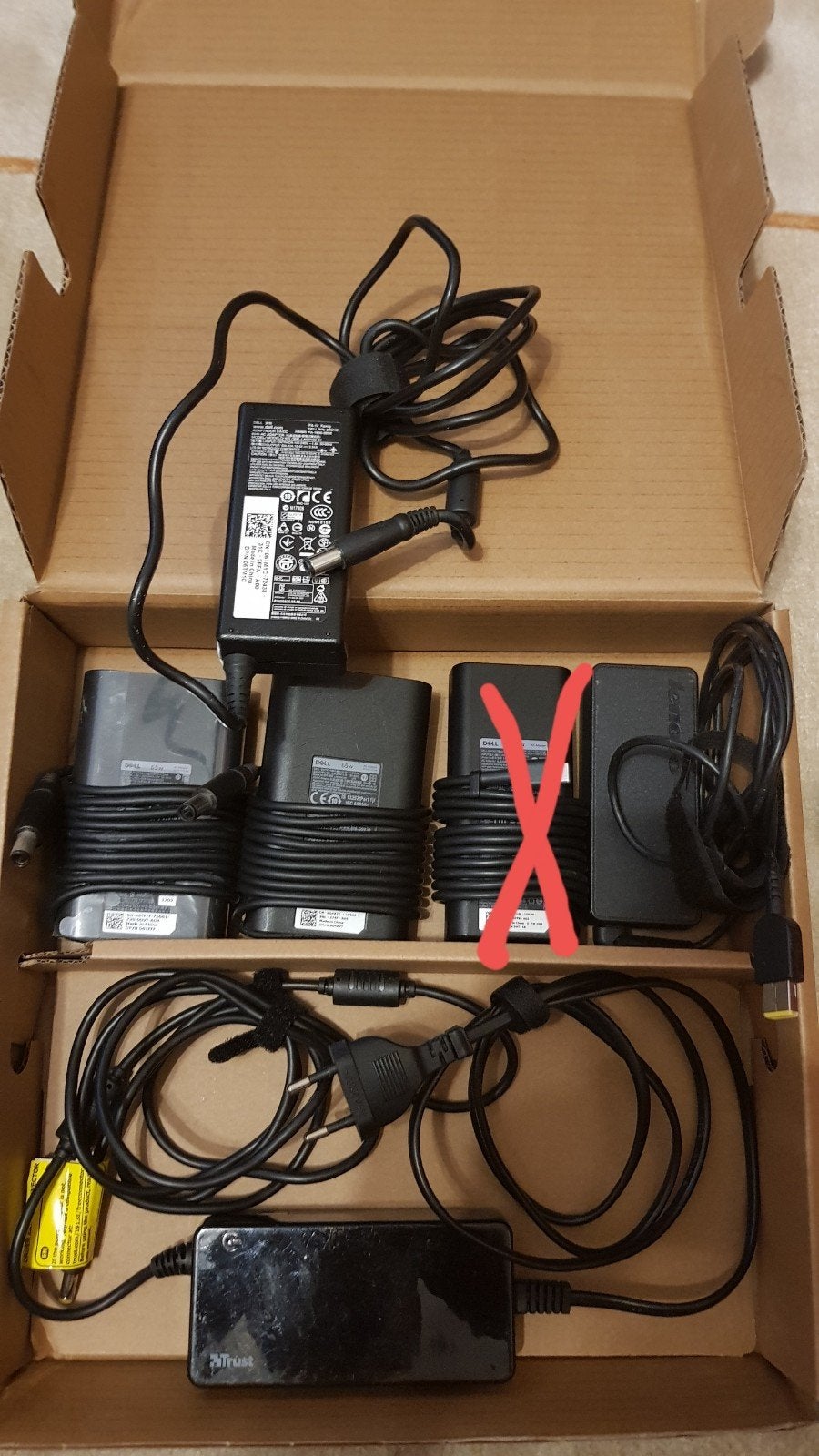 Dell laptop oplader PA-12 Family 19.5V 3.34A, Computers en Software, Laptop-opladers, Ophalen of Verzenden, Zo goed als nieuw