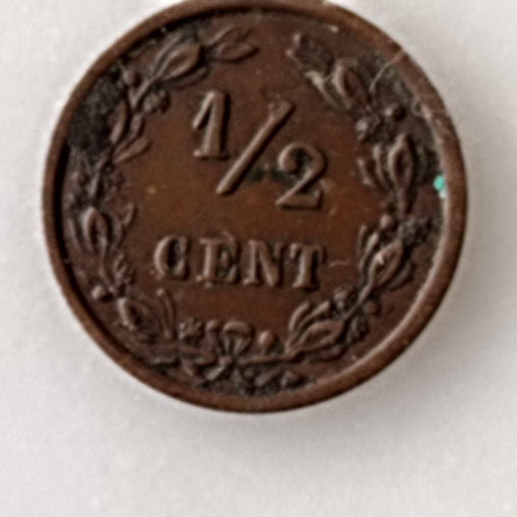1/2 cent 1900 munt, Postzegels en Munten, Munten | Nederland, Verzenden, Koningin Wilhelmina, 1 cent, Losse munt