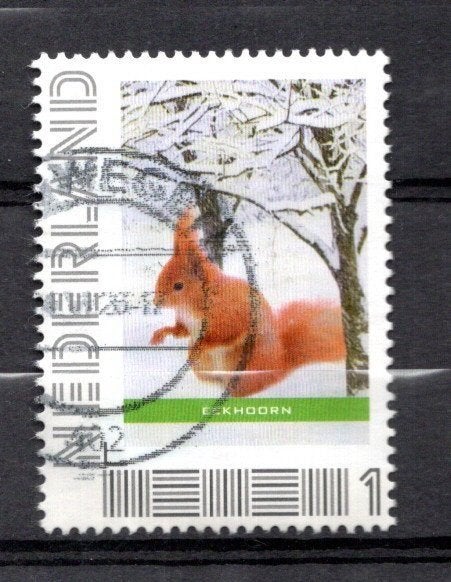 gestempelde zegel. persoonlijke: uit velletje van 3, Ophalen of Verzenden, Na 1940, Gestempeld