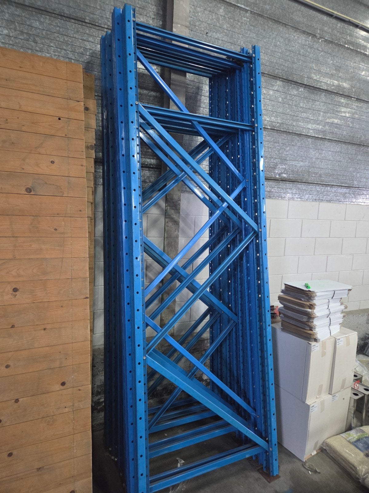 Stow 7 staanders 3 meter stelling - Blauw staander, Zakelijke goederen, Ophalen of Verzenden