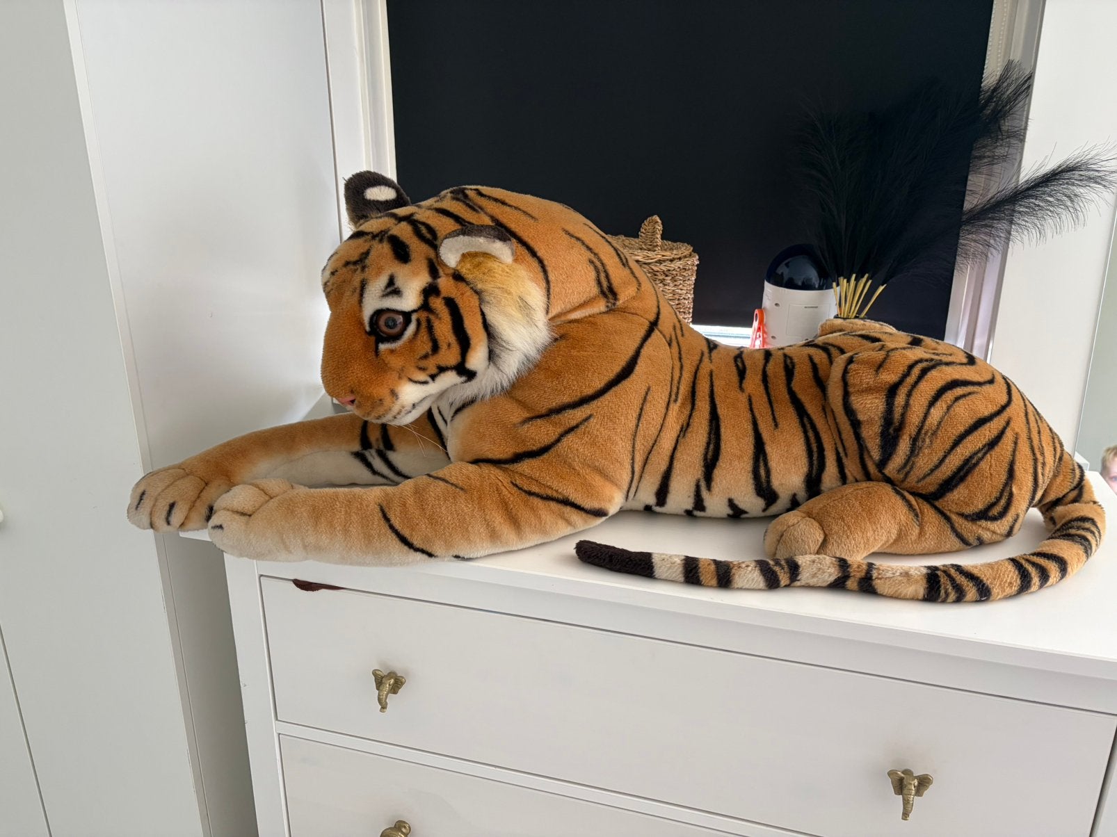 Grote realistische tijger knuffel 115cm, Ophalen, Zo goed als nieuw, Overige typen