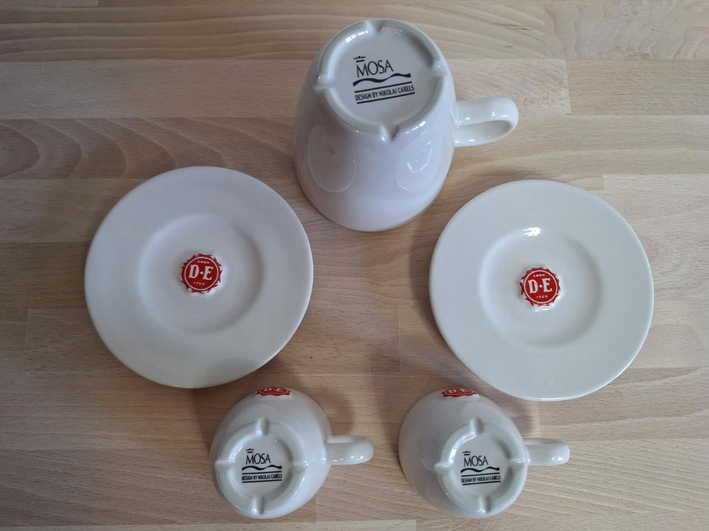 Douwe Egberts koffiekopjes, Huis en Inrichting, Keuken | Servies, Overige materialen, Gebruikt, Ophalen of Verzenden, Overige stijlen