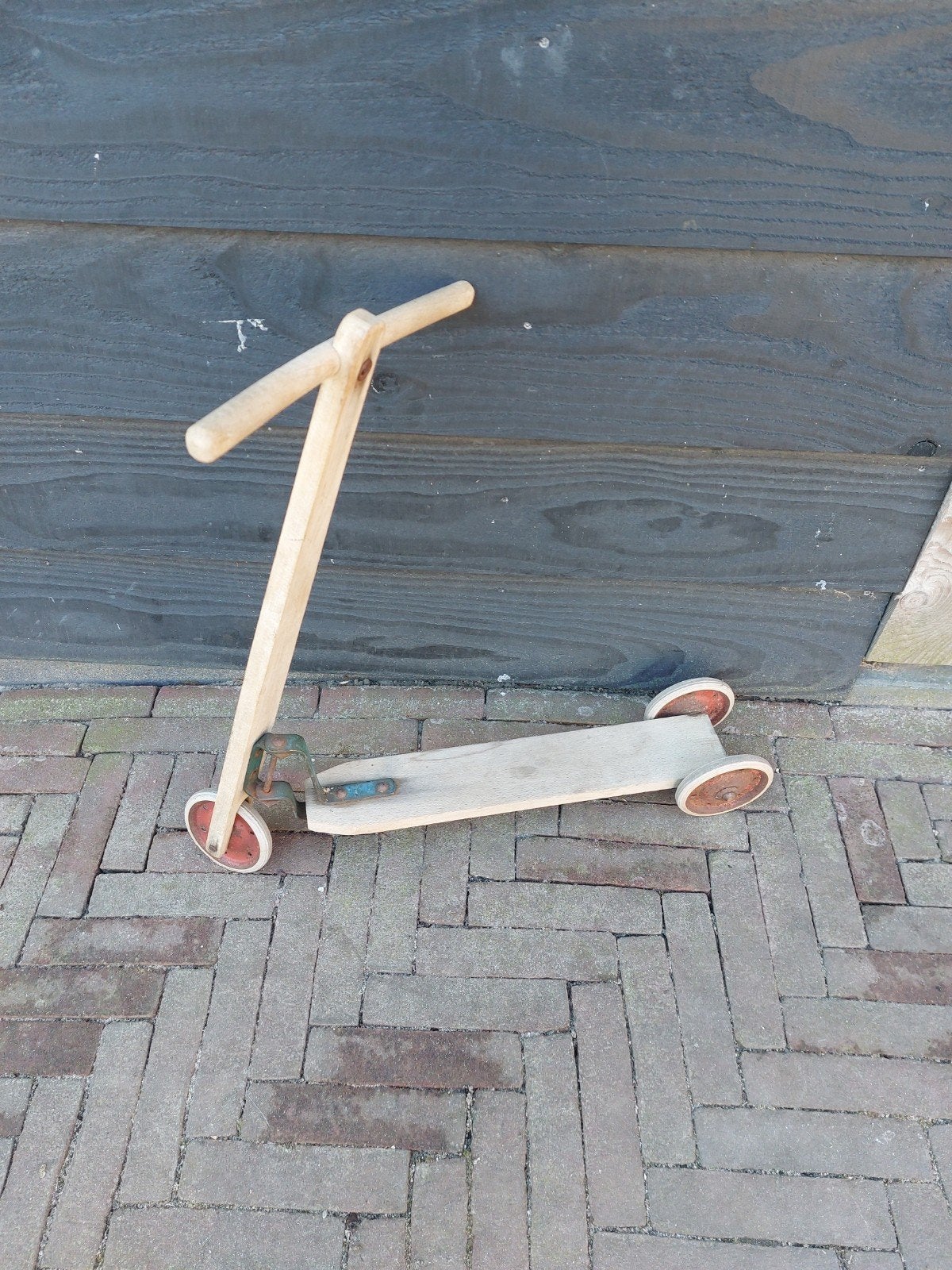 Houten retro step voor kinderen, Ophalen of Verzenden, Gebruikt, Gewone step, Onbekend