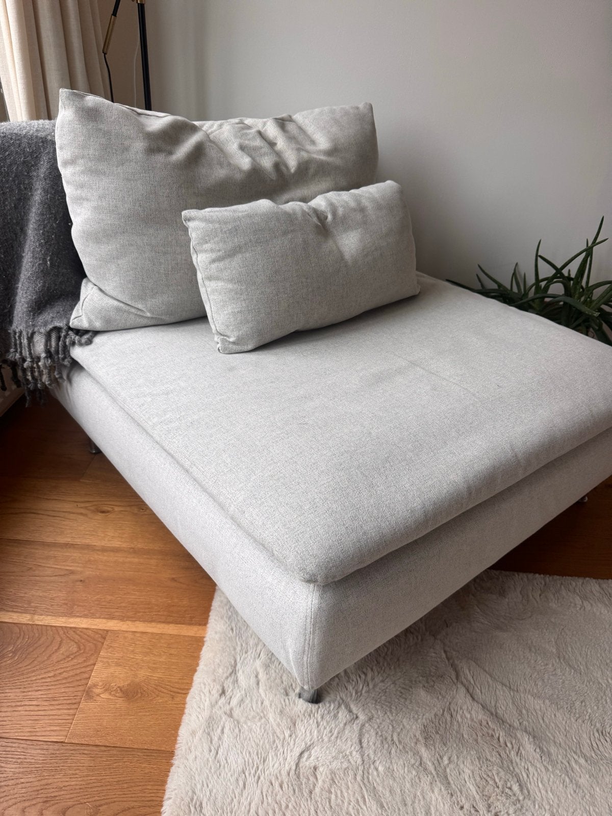 2x IKEA Söderhamn 1-zits fauteuil Gunnerd beige, Ophalen, Zo goed als nieuw, Stof, 75 tot 100 cm