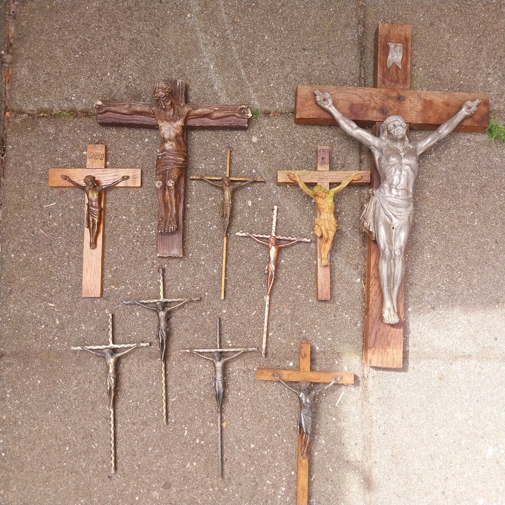 Kruisbeeld 10 stuks, Ophalen of Verzenden, Kaart of Prent