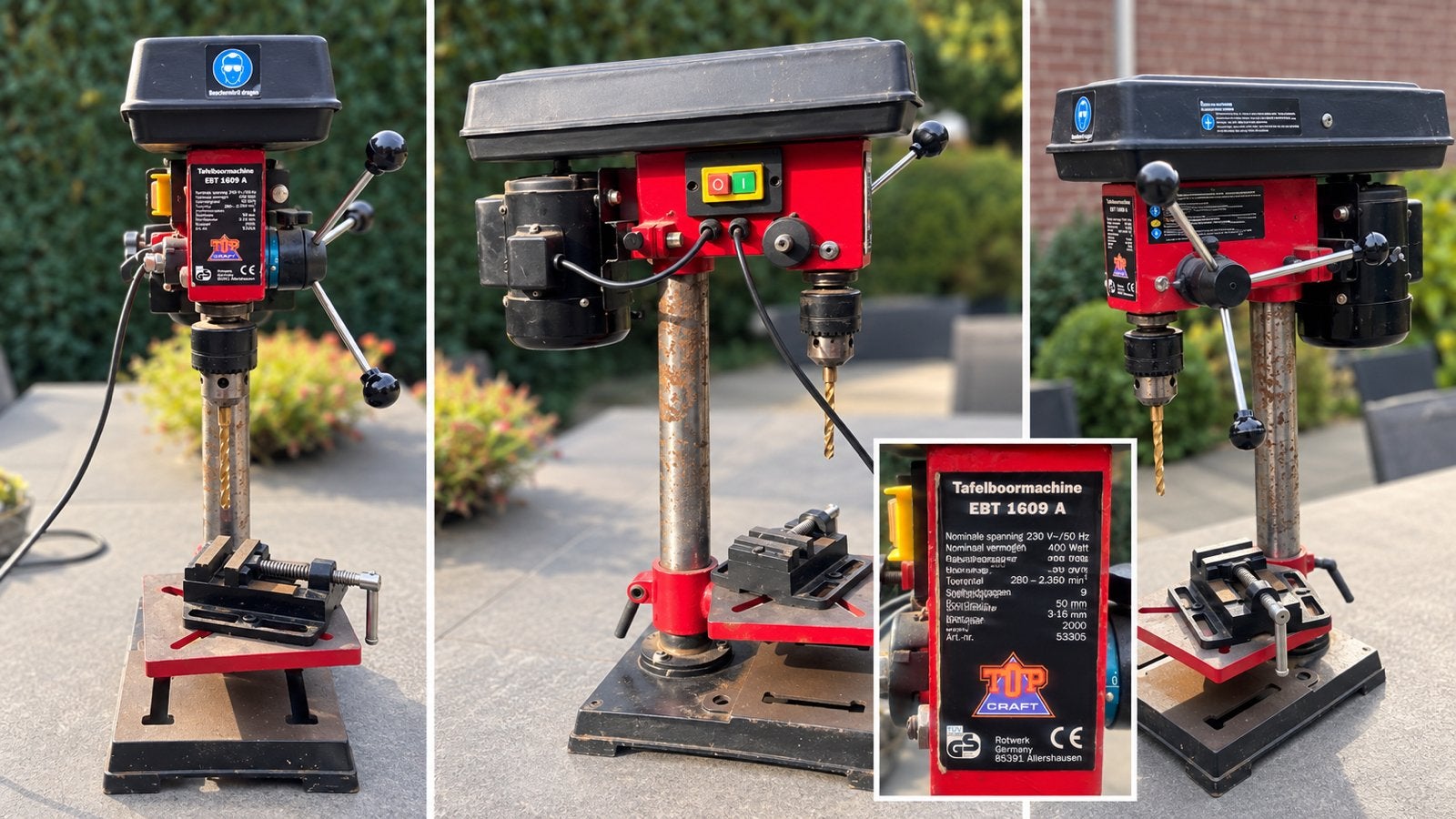 TOP CRAFT tafelboormachine, Doe-het-zelf en Verbouw, Ophalen, Zo goed als nieuw, Kolomboormachine