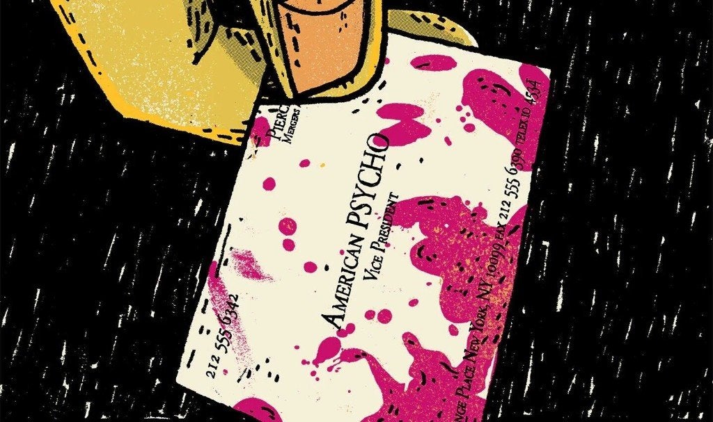 American Psycho by Leslie Herman Screen Print Mondo Poster, 50 – 75, Minder dan 50 cm, Nieuw, Ophalen of Verzenden