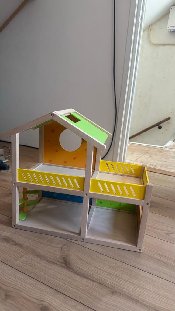 Houten Poppenhuis met Kleurrijke Details, Ophalen, Gebruikt, Poppenhuis